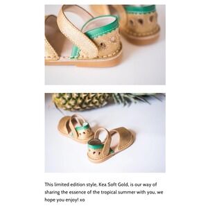 Livie & Luca Sandals Kids 4 Kea Gold Watermelon Mary Jane Open Toe Shoes Limited